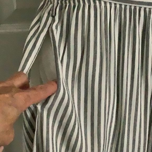 COTTON BLEU “THE FLORENCE” JUMPSUIT IN GREY/WHITE STRIPES SIZE MEDIUM NWT - Picture 9 of 16